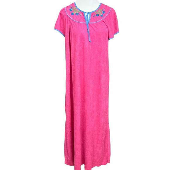 Vintage Intimates & Sleepwear Vintagepink Terry Cloth Maxi House